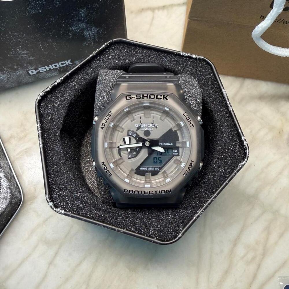 Transparent Black Adjustable Watch